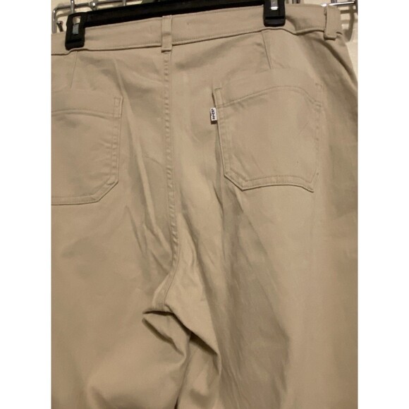 Levi's Womens Utility Pants Tan High Rise Straight Casual Chino Sz 32” Fits 34” - Picture 14 of 14